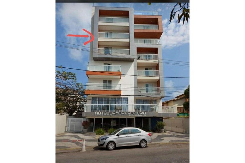 Flat 402 em Cabo Frio a 700m da praia